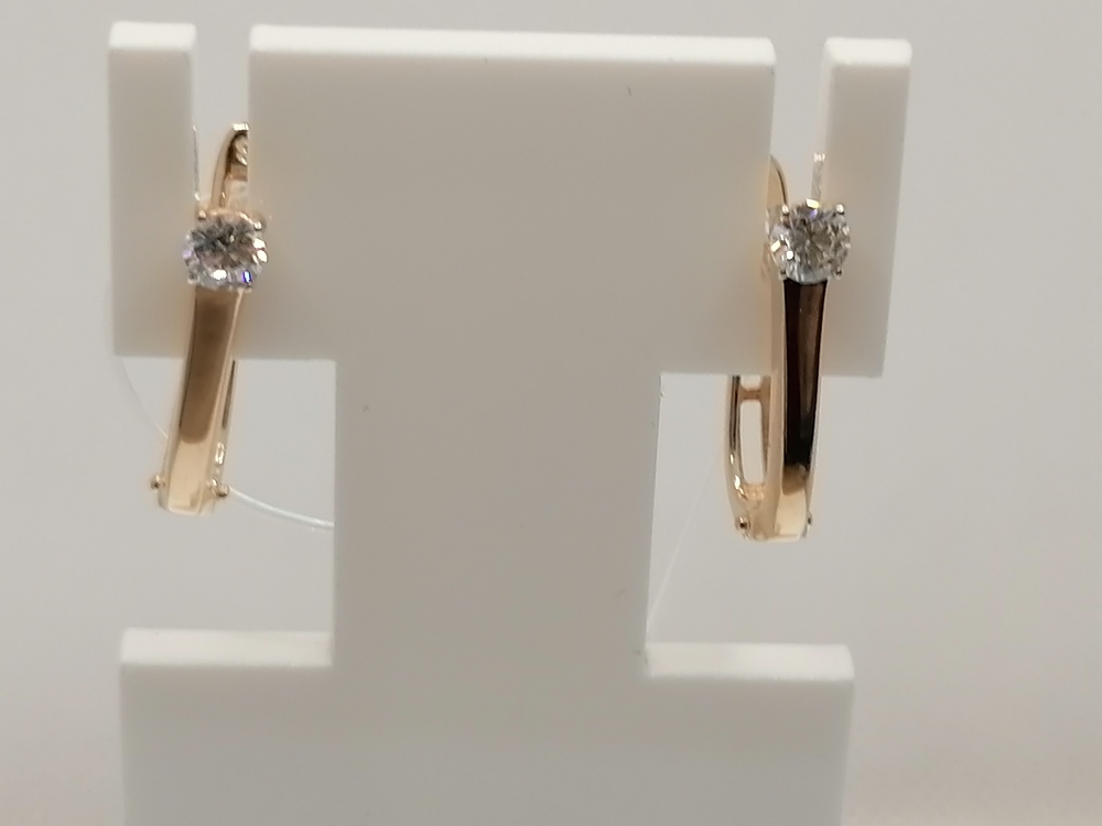 СЕРЬГИ С КАМНЕМ (Au 585)