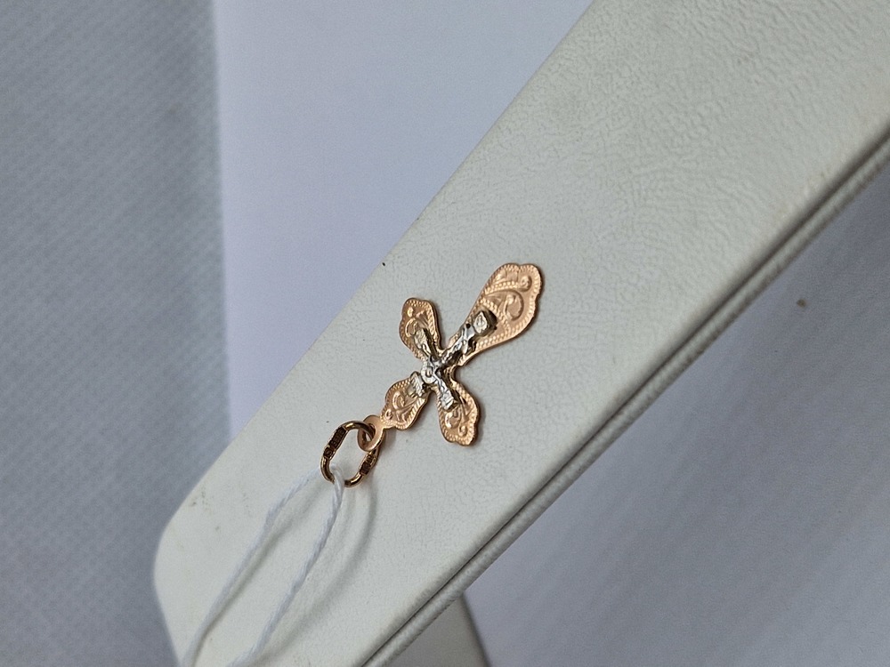 ПОДКБК585 ПОДВЕСКА КРЕСТ БЕЗ КАМНЯ (Au 585)