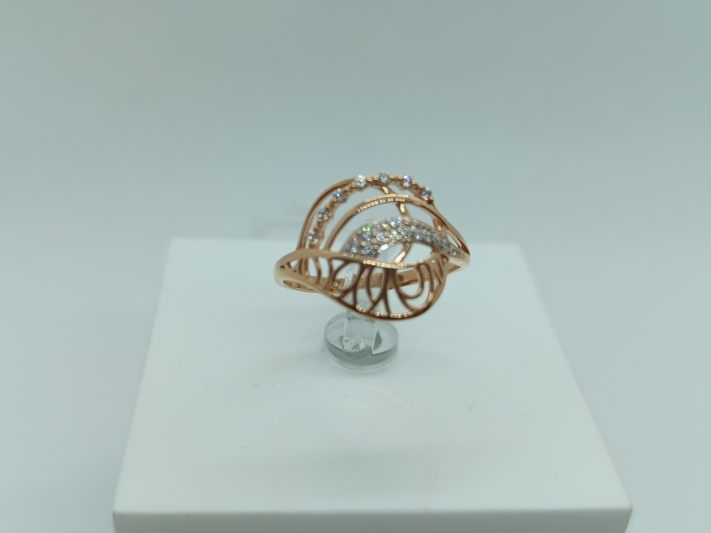 КОЛЬЦО С КАМНЯМИ (Au 585)