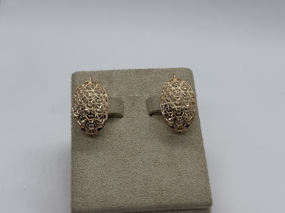 СЕРЬГИ ПЕТЕЛЬКА без камня (Au 585)