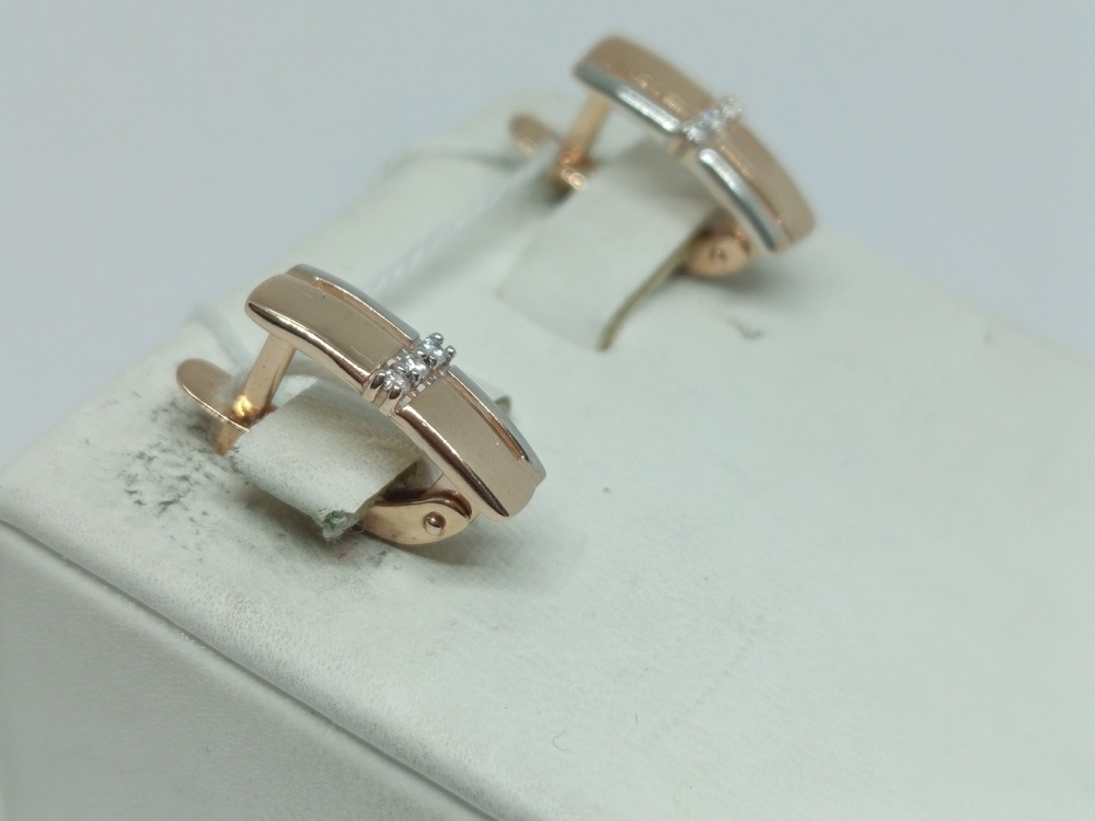 СКМИ585 СЕРЬГИ С КАМНЯМИ (Au 585)