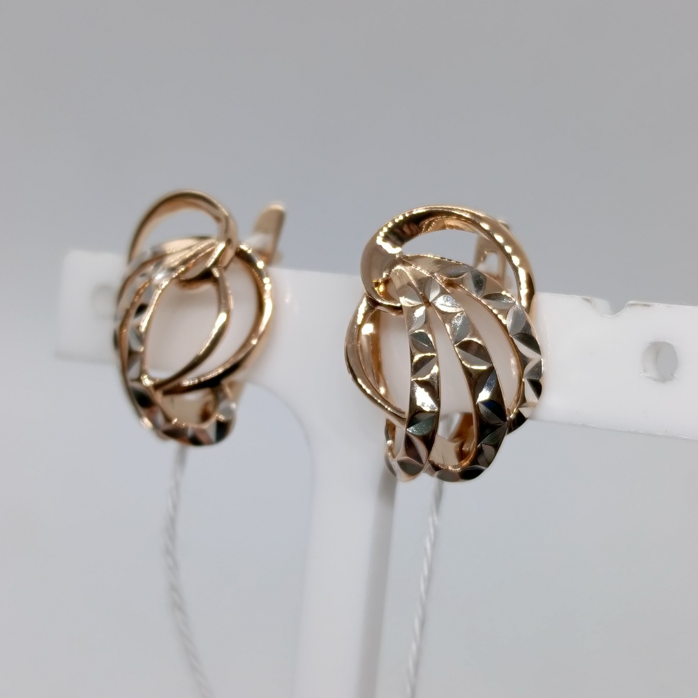 СБКМ585 СЕРЬГИ БЕЗ КАМНЯ (Au 585)