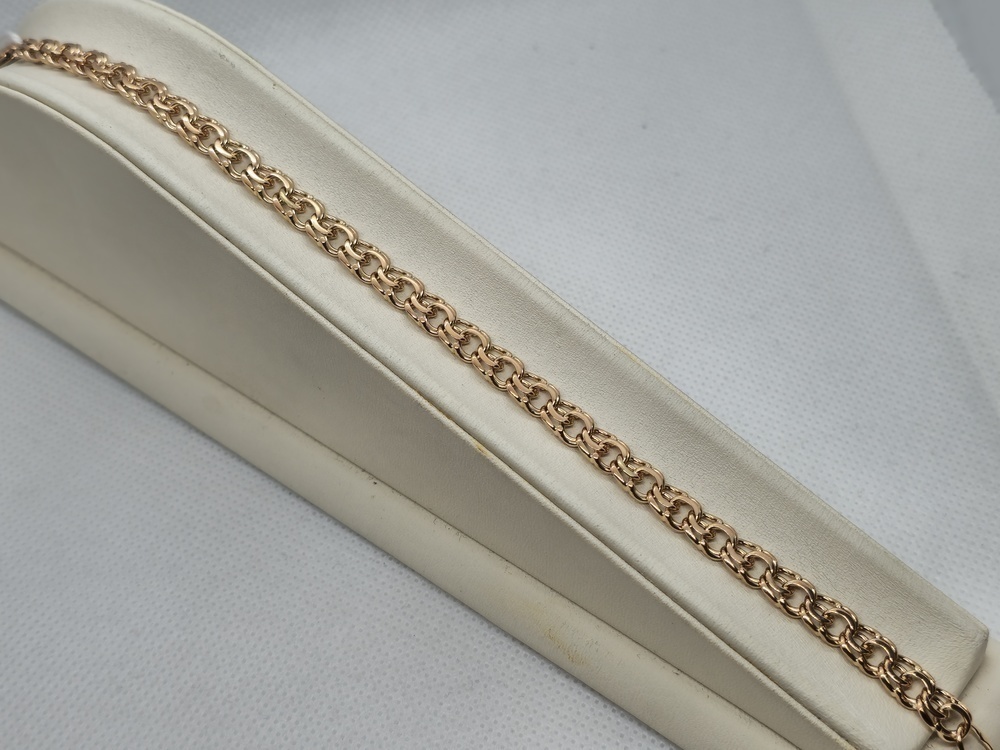 БЛБ585 БРАСЛЕТ ПОЛНОВЕСНЫЙ Бисмарк (Au 585)