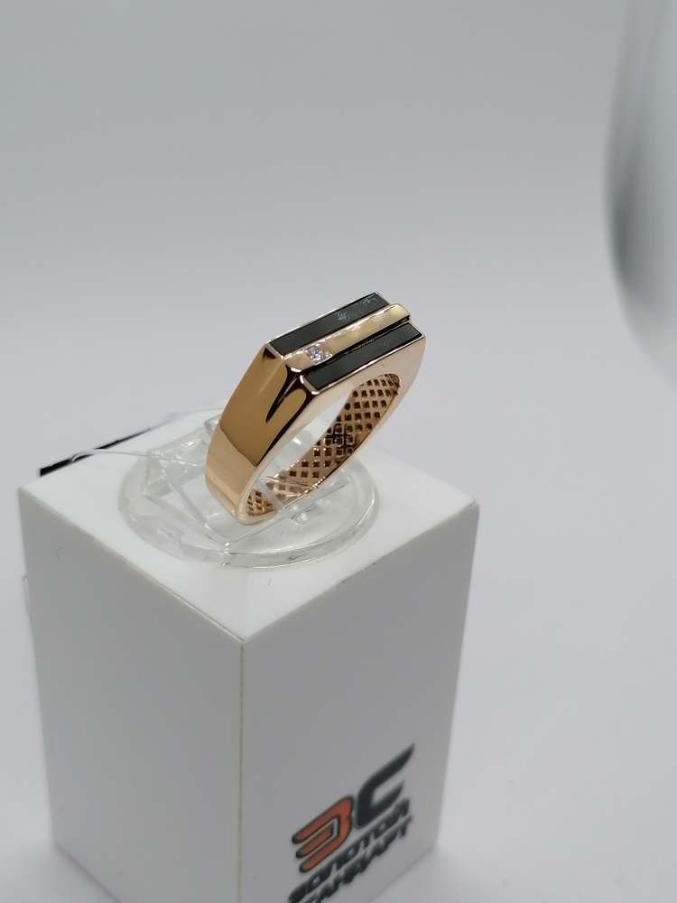 040022 КОЛЬЦО ПЕЧАТКА с камнями (Au 585)