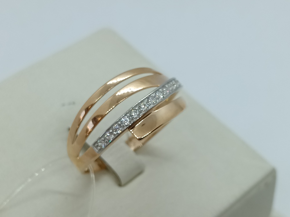 КОЛЬЦО С КАМНЯМИ (Au 585)