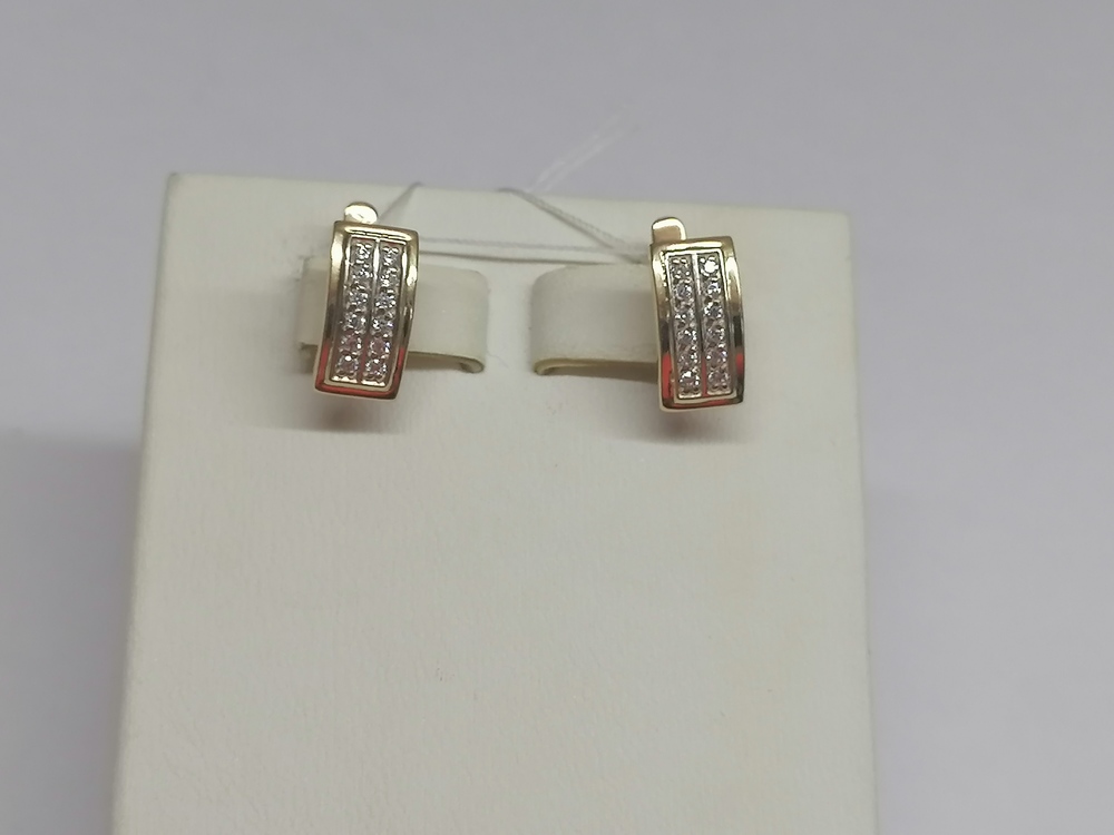 СКМИ585 СЕРЬГИ С КАМНЯМИ (Au 585)