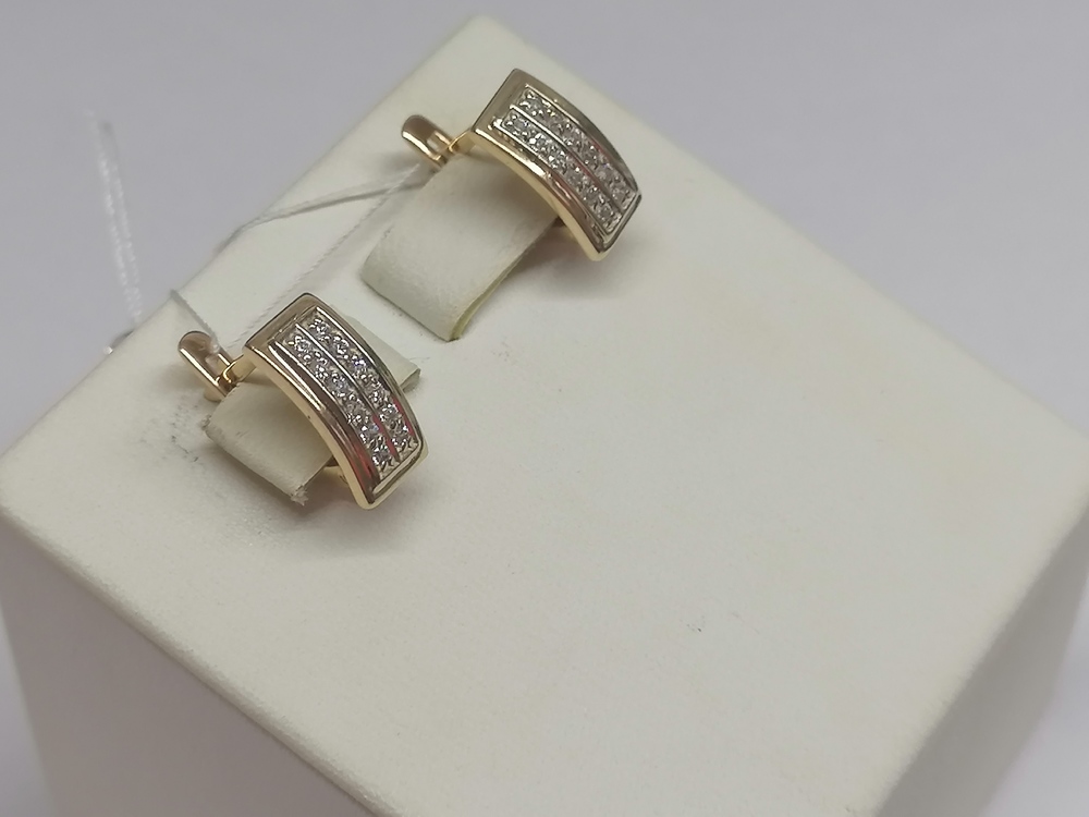 СКМИ585 СЕРЬГИ С КАМНЯМИ (Au 585)