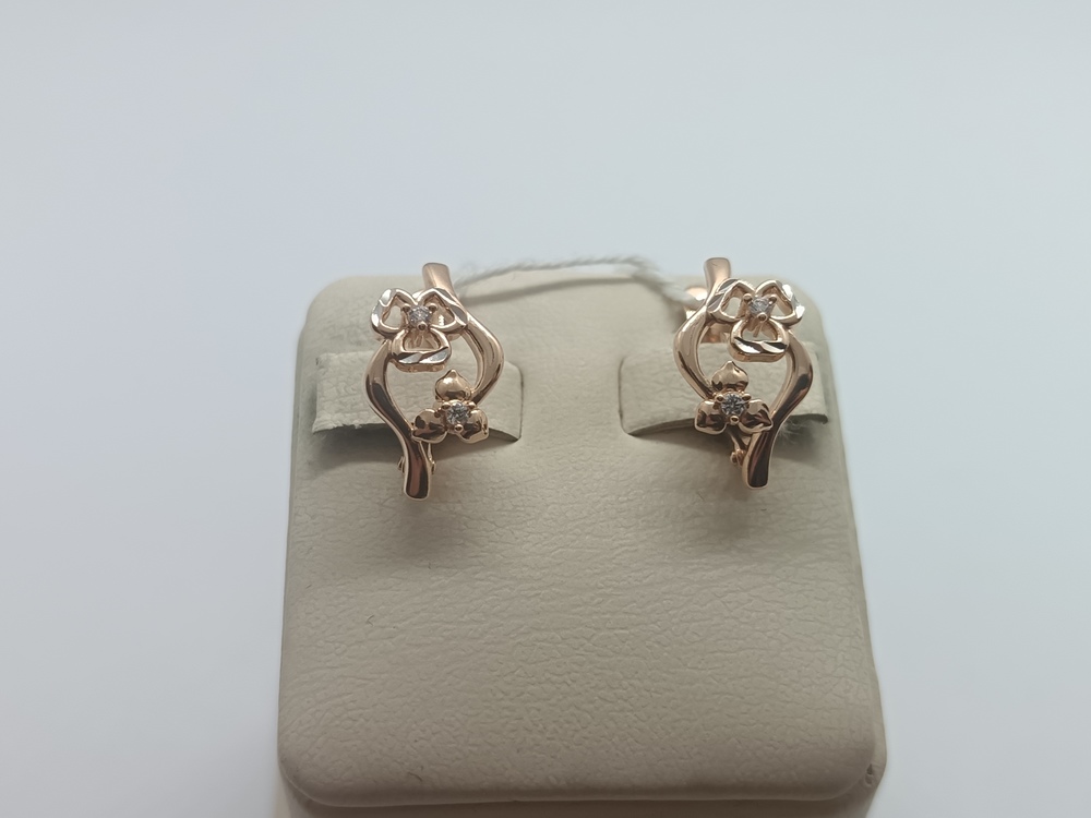 СКМИ585 СЕРЬГИ С КАМНЯМИ (Au 585)