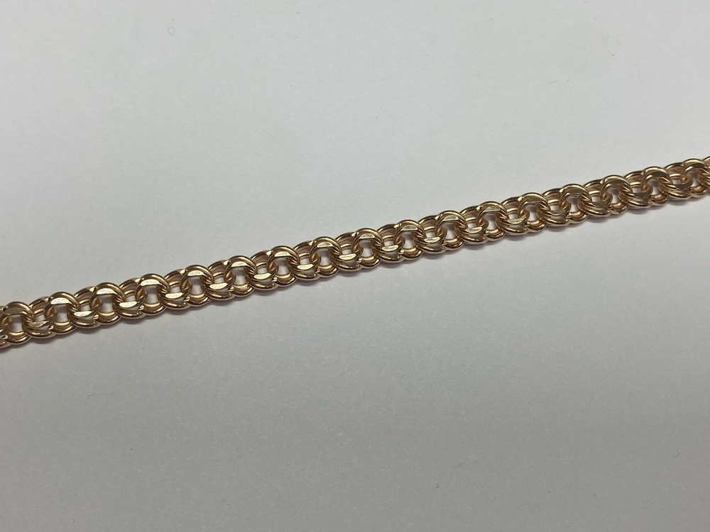 БРАСЛЕТ ПУСТОТЕЛЫЙ Бисмарк (Au 585)