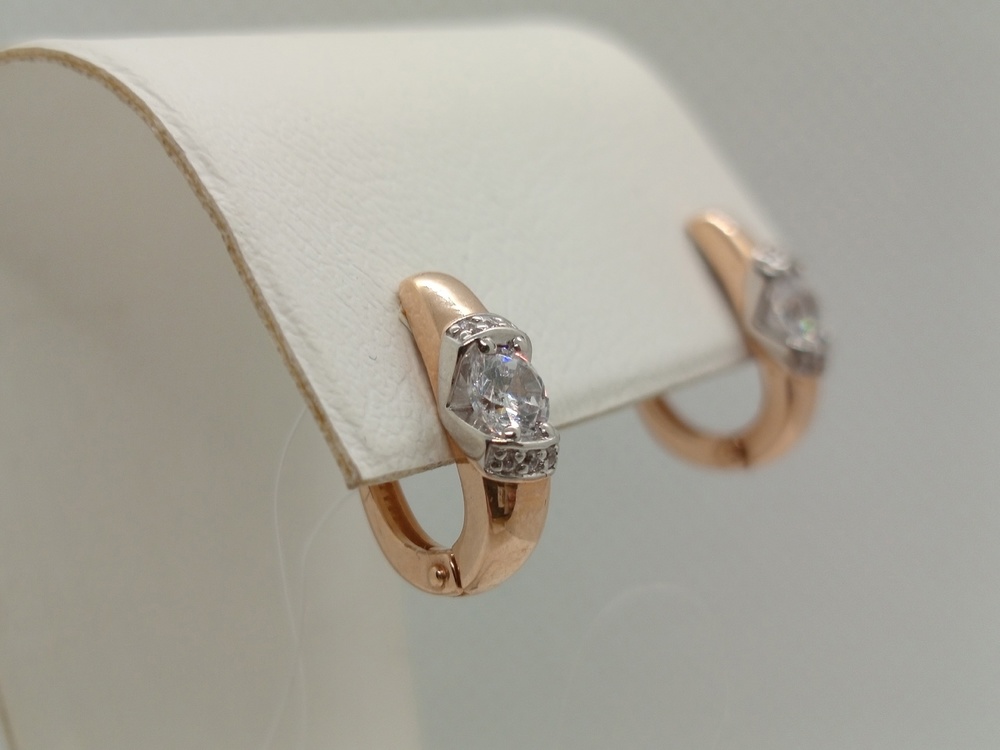 1202216 СЕРЬГИ С КАМНЯМИ (Au 585)