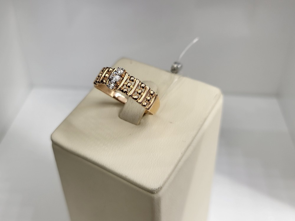 КОЛЬЦО С КАМНЯМИ (Au 585)