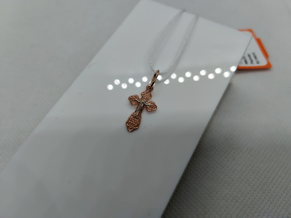 ПОДВЕСКА КРЕСТ БЕЗ КАМНЯ (Au 585)