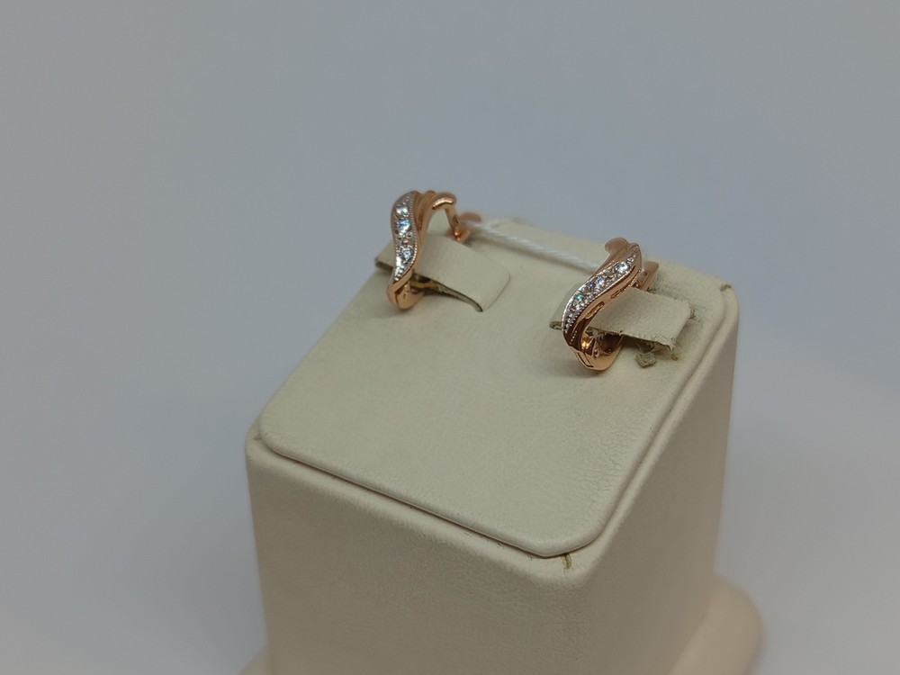 СКМИ585 СЕРЬГИ С КАМНЯМИ (Au 585)