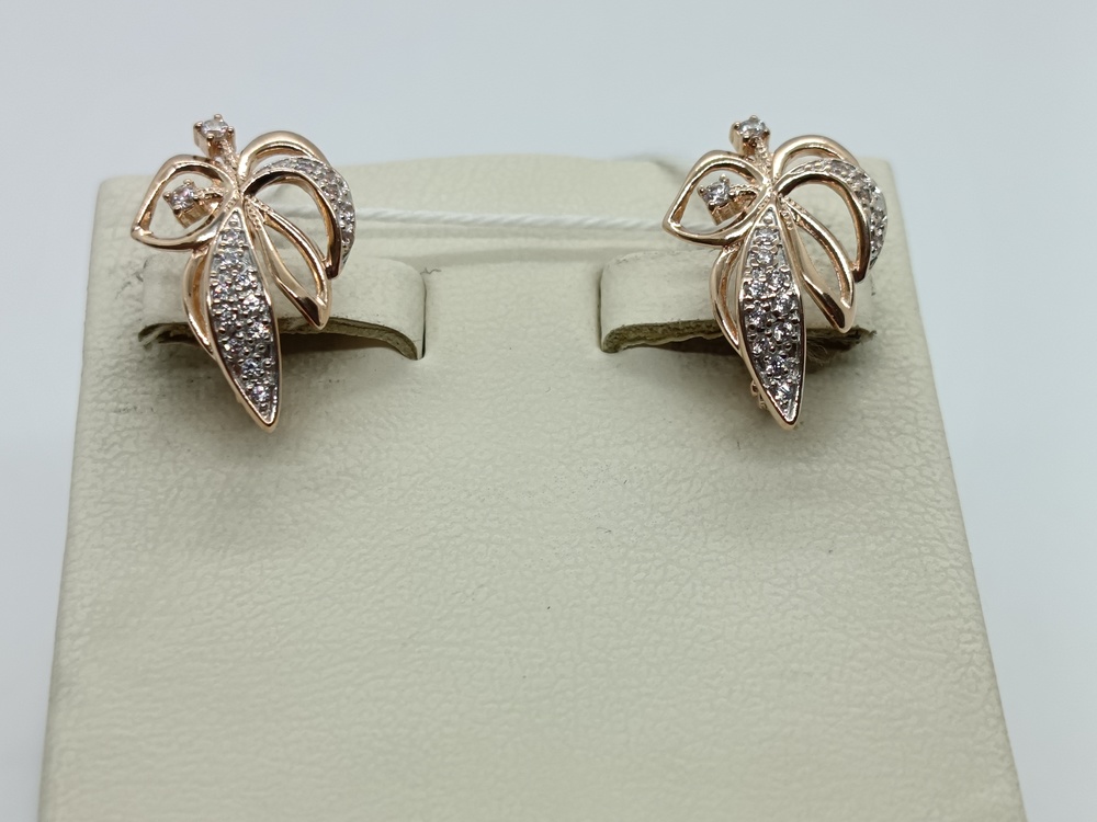 СКМИ585 СЕРЬГИ С КАМНЯМИ (Au 585)