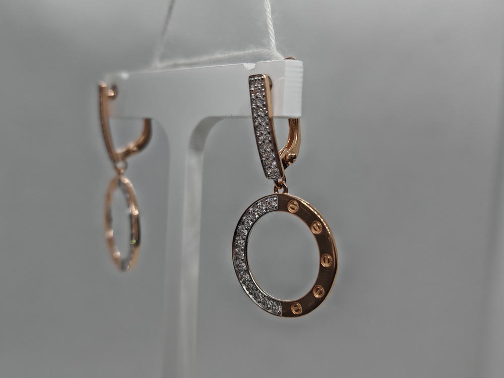 СКМИ585 СЕРЬГИ С КАМНЯМИ (Au 585)