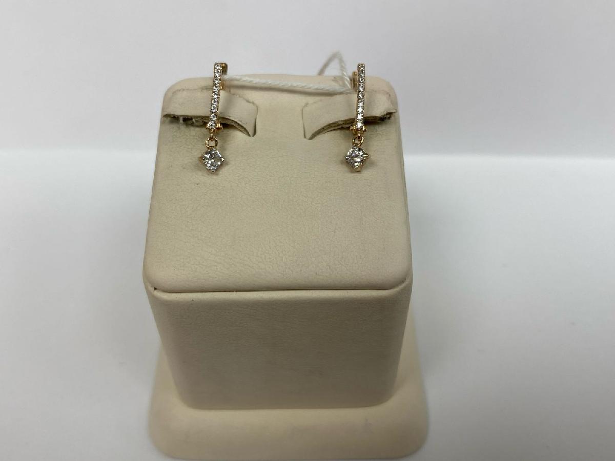 СКМИ585 СЕРЬГИ С КАМНЯМИ (Au 585)