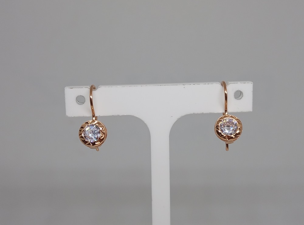 СЕРЬГИ С КАМНЕМ (Au 585)