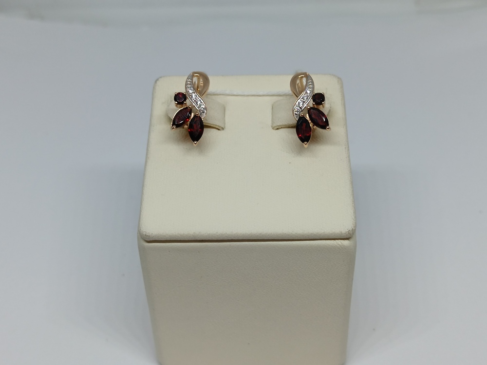 СКМИ585 СЕРЬГИ С КАМНЯМИ (Au 585)