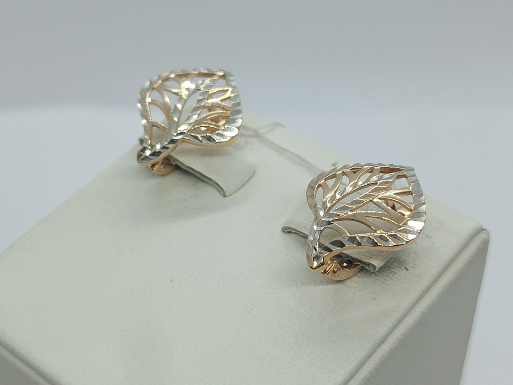 СБКМ585 СЕРЬГИ БЕЗ КАМНЯ (Au 585)