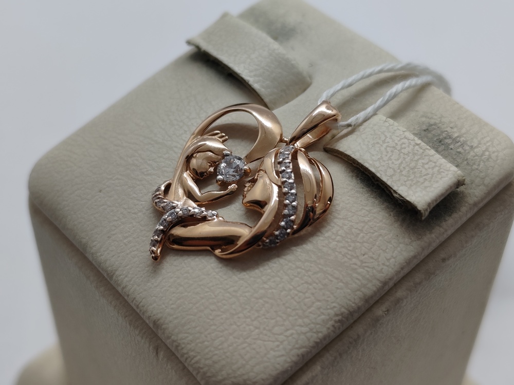 ПОДКМИ585 ПОДВЕСКА С КАМНЯМИ (Au 585)