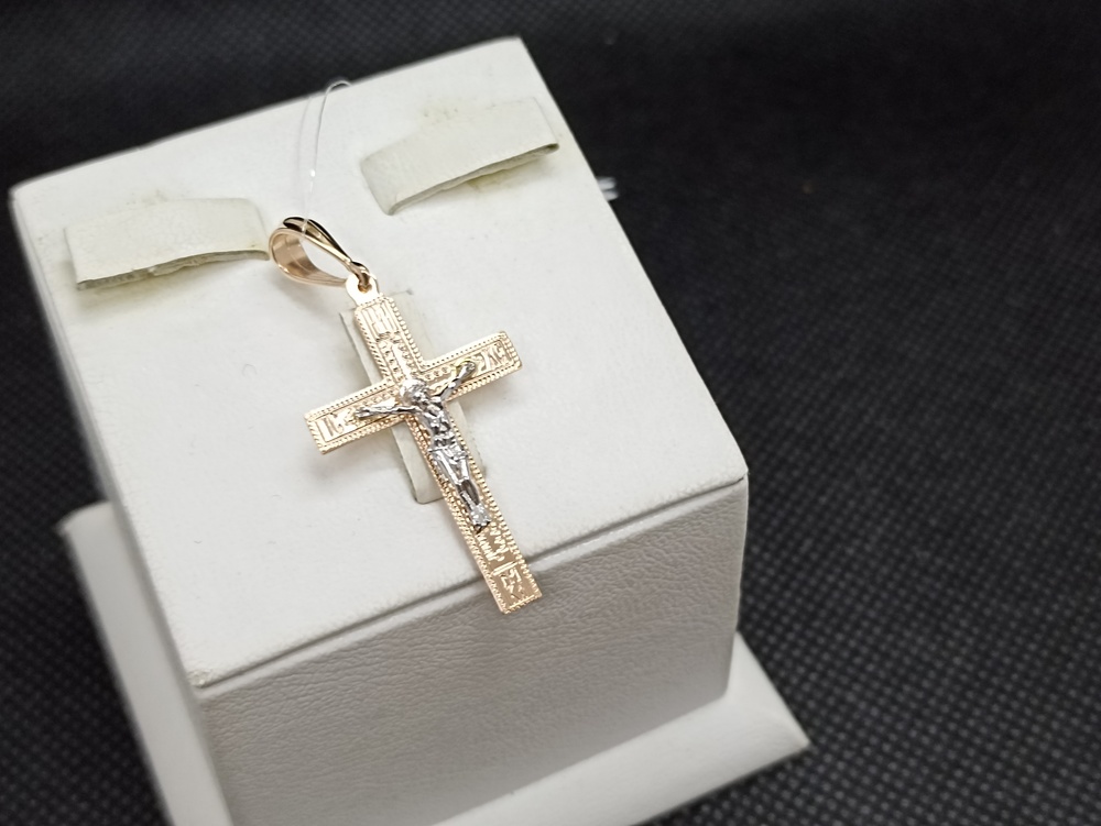 ПОДВЕСКА КРЕСТ без камня (Au 585)