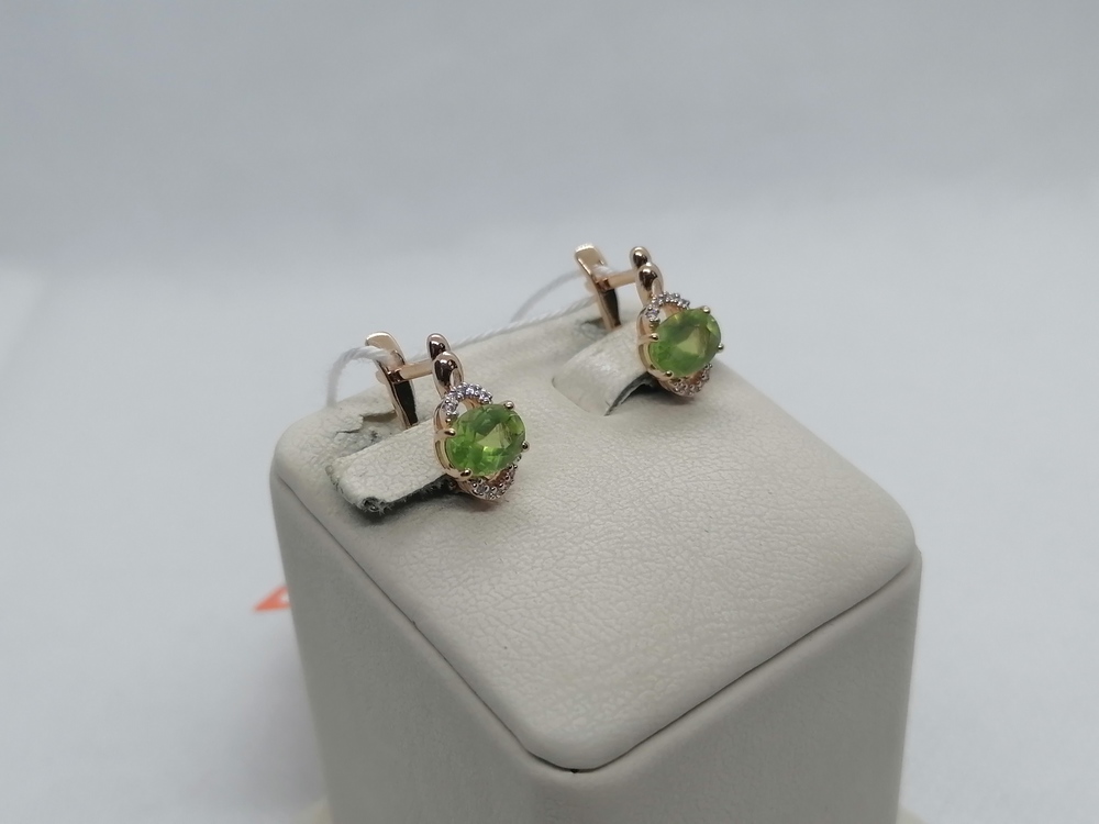 СКМИ585 СЕРЬГИ С КАМНЯМИ (Au 585)