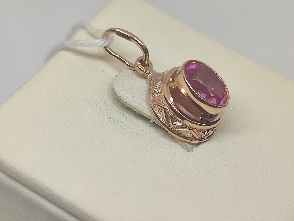 ПОДКМ583 ПОДВЕСКА С КАМНЕМ (Au 583)