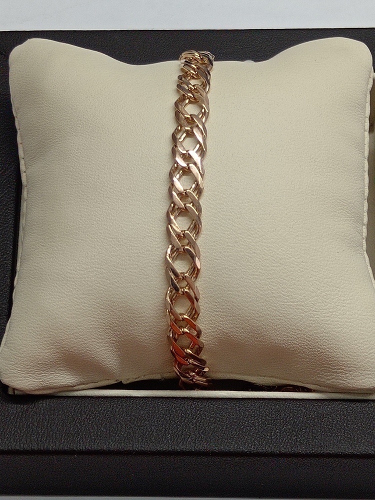 БРАСЛЕТ ПОЛНОВЕСНЫЙ Ромб двойной Au 585