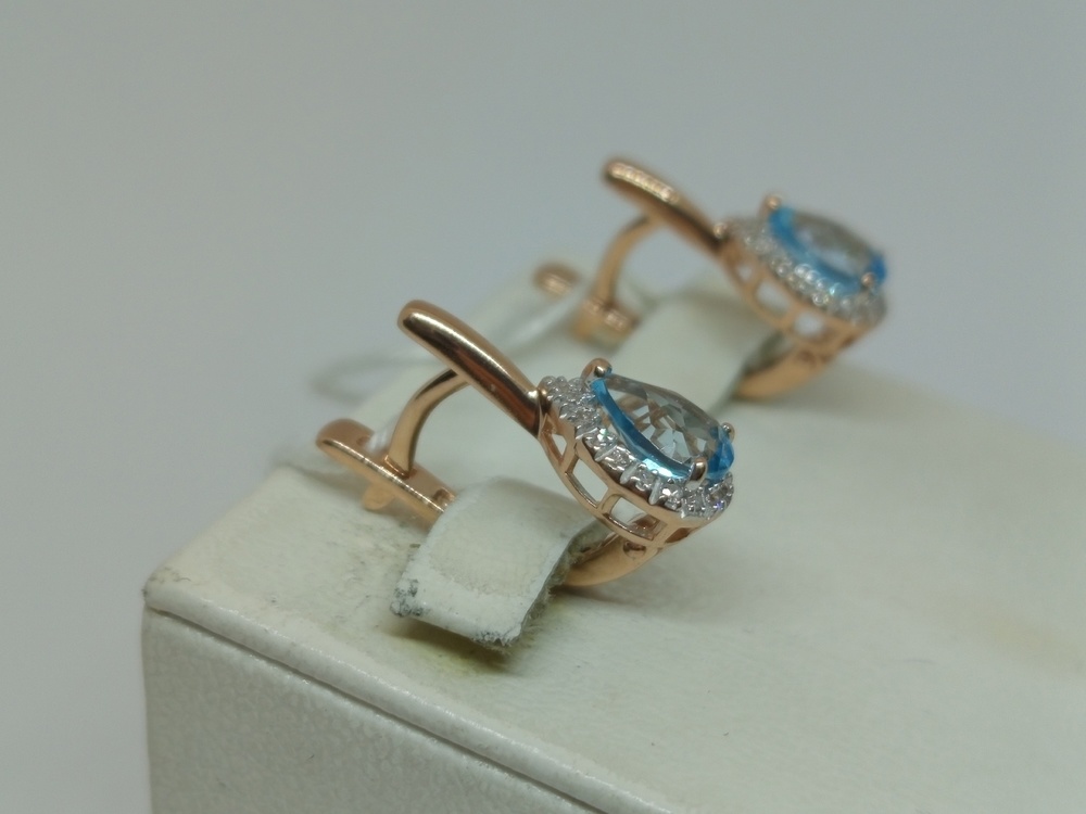 СЕРЬГИ С КАМНЯМИ (Au 585)