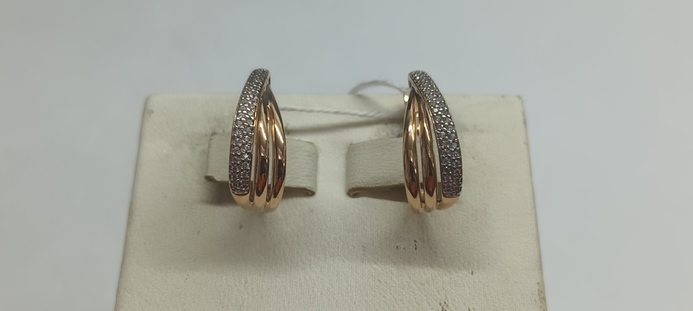 СКМИ585 СЕРЬГИ С КАМНЯМИ (Au 585)