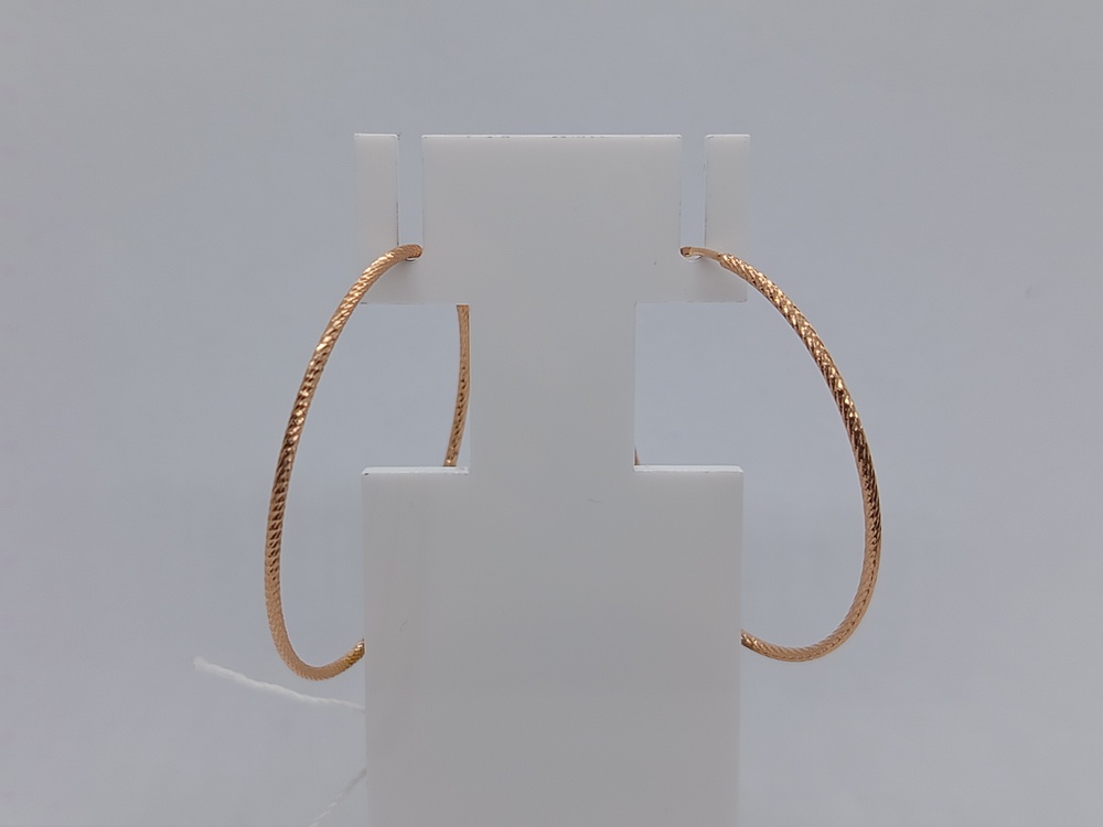 СЕРЬГИ КОНГО Рифленые (Au 585)