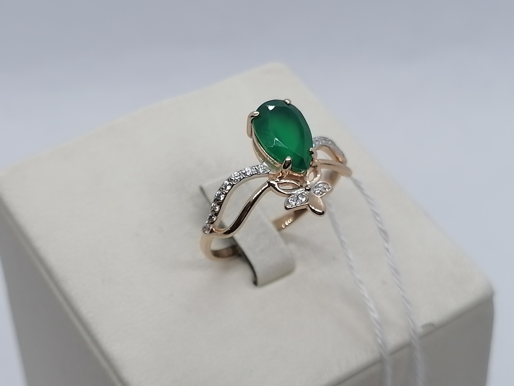 КОЛЬЦО С КАМНЯМИ (Au 585)