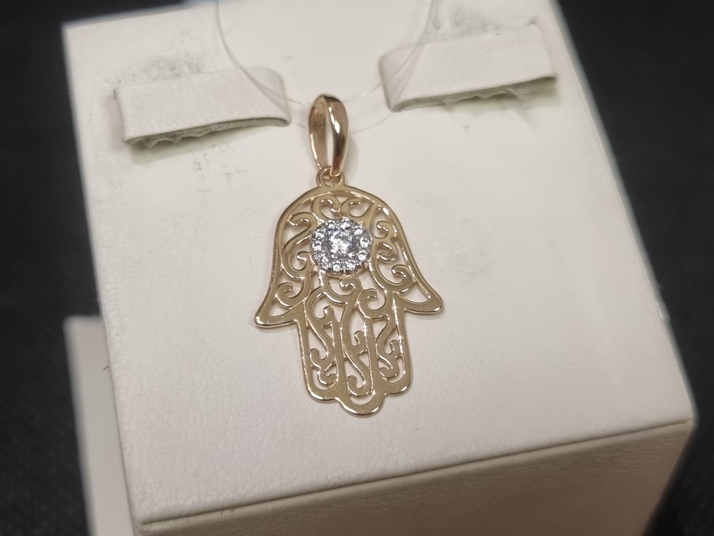 01-315804 ПОДВЕСКА С КАМНЯМИ (Au 585)