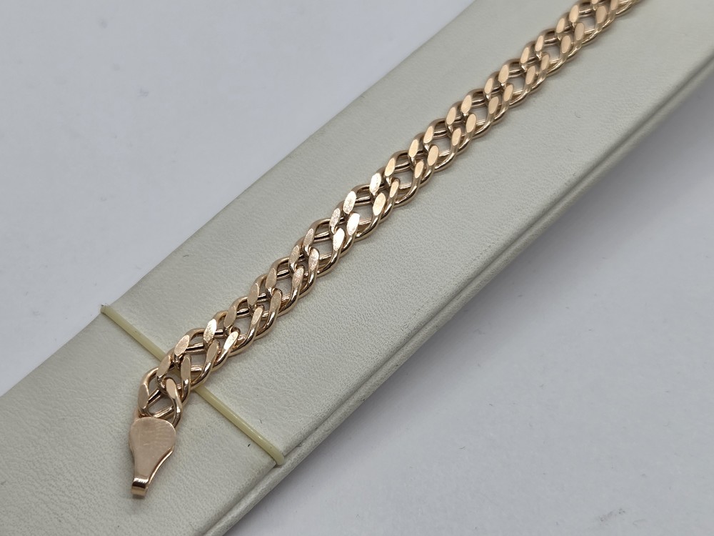 БРАСЛЕТ ПУСТОТЕЛЫЙ Ромб двойной (Au 585)