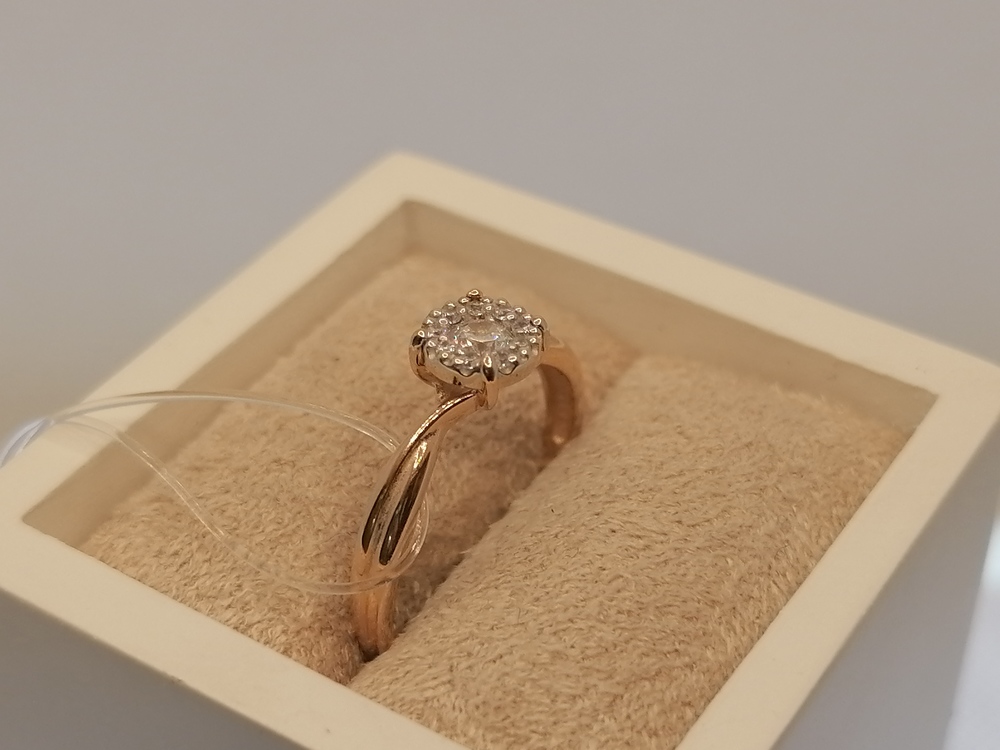 КОЛЬЦО С КАМНЯМИ (Au 585)