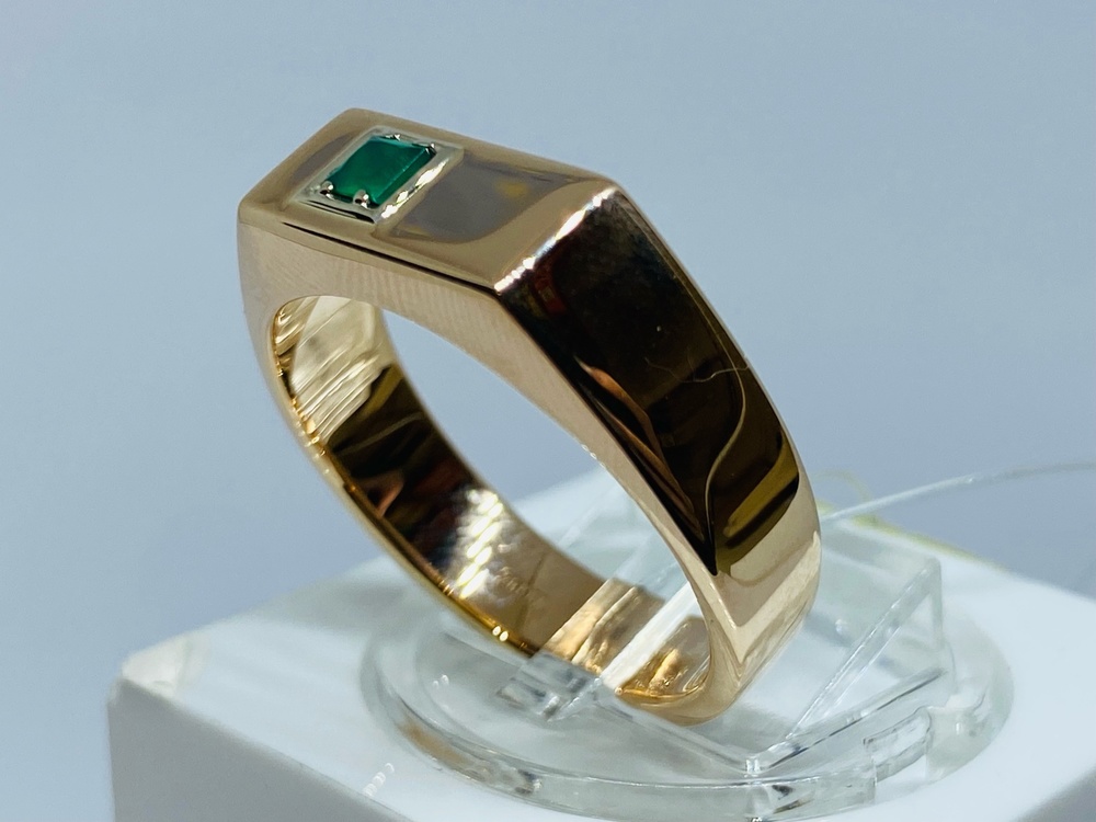 31-0309-О КОЛЬЦО ПЕЧАТКА с камнем (Au 585)