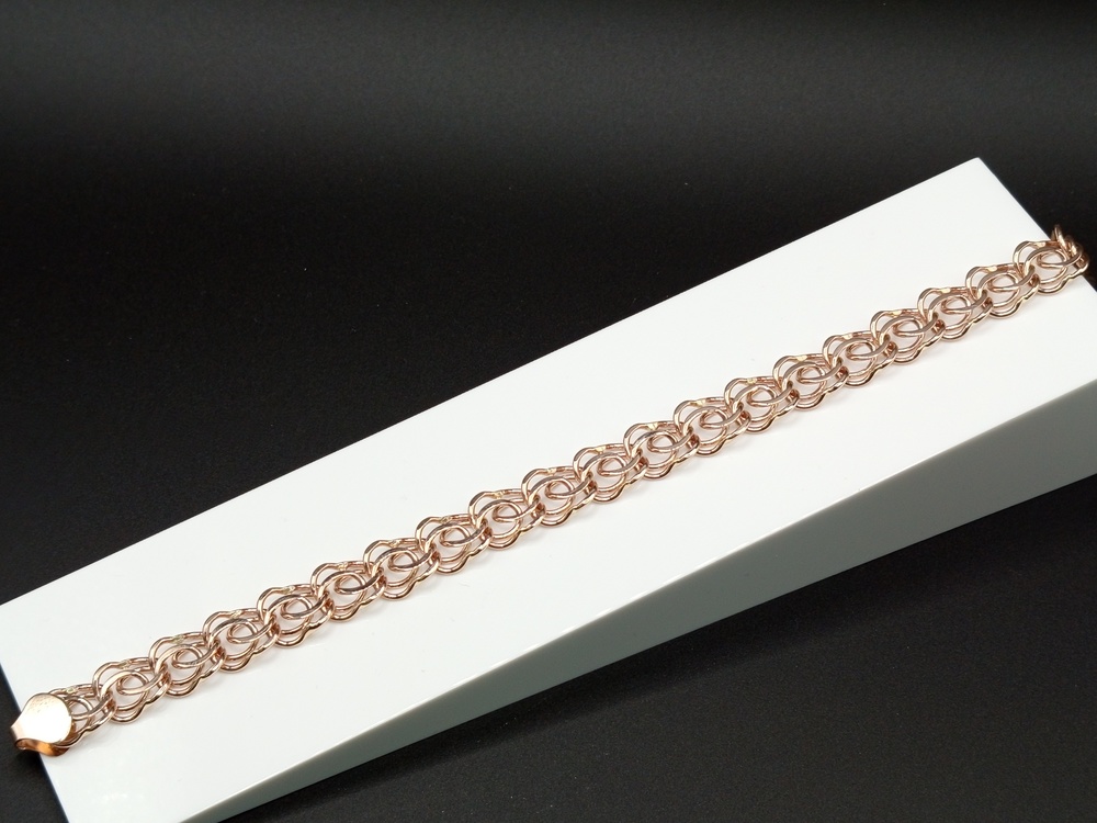 БЛБА585 БРАСЛЕТ ПОЛНОВЕСНЫЙ Бисмарк арбский (Au 585)