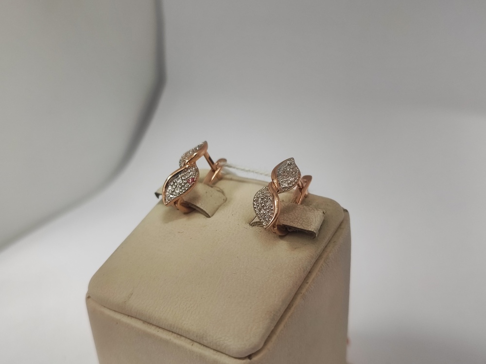 СКМИ585 СЕРЬГИ С КАМНЯМИ (Au 585)