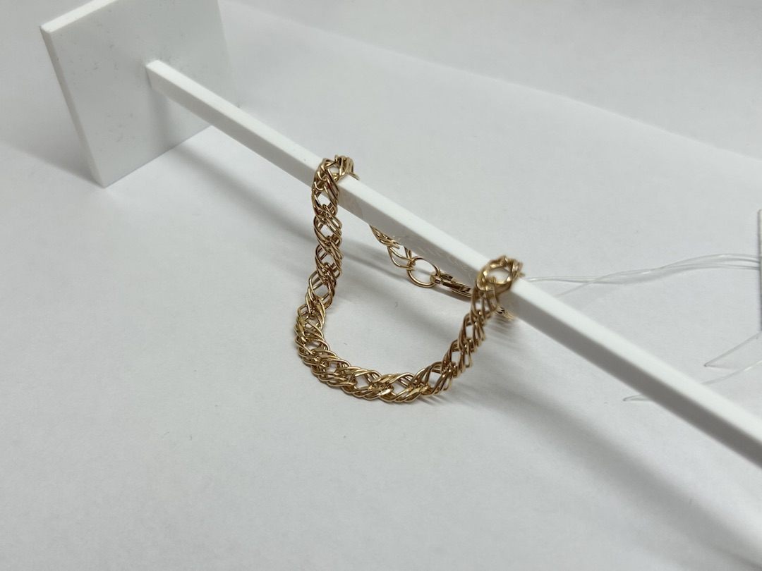 БРАСЛЕТ ПУСТОТЕЛЫЙ Ромб тройной (Au 585)