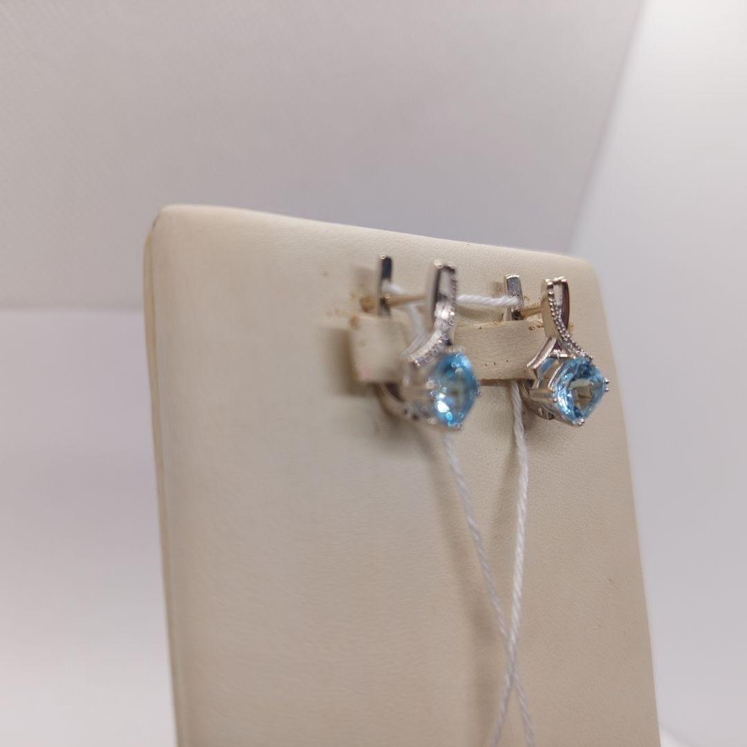 СКМИ585 СЕРЬГИ С КАМНЯМИ (Au 585)