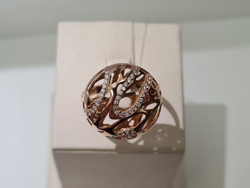 КОЛЬЦО С КАМНЯМИ (Au 585)