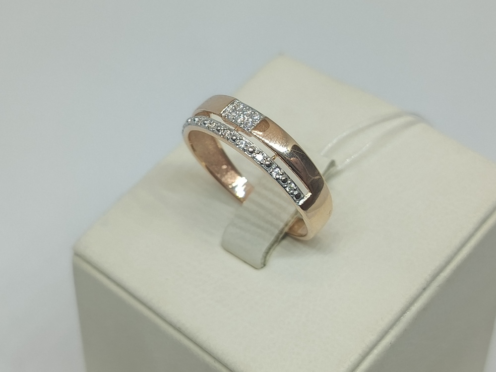 КОЛЬЦО С КАМНЯМИ (Au 585)