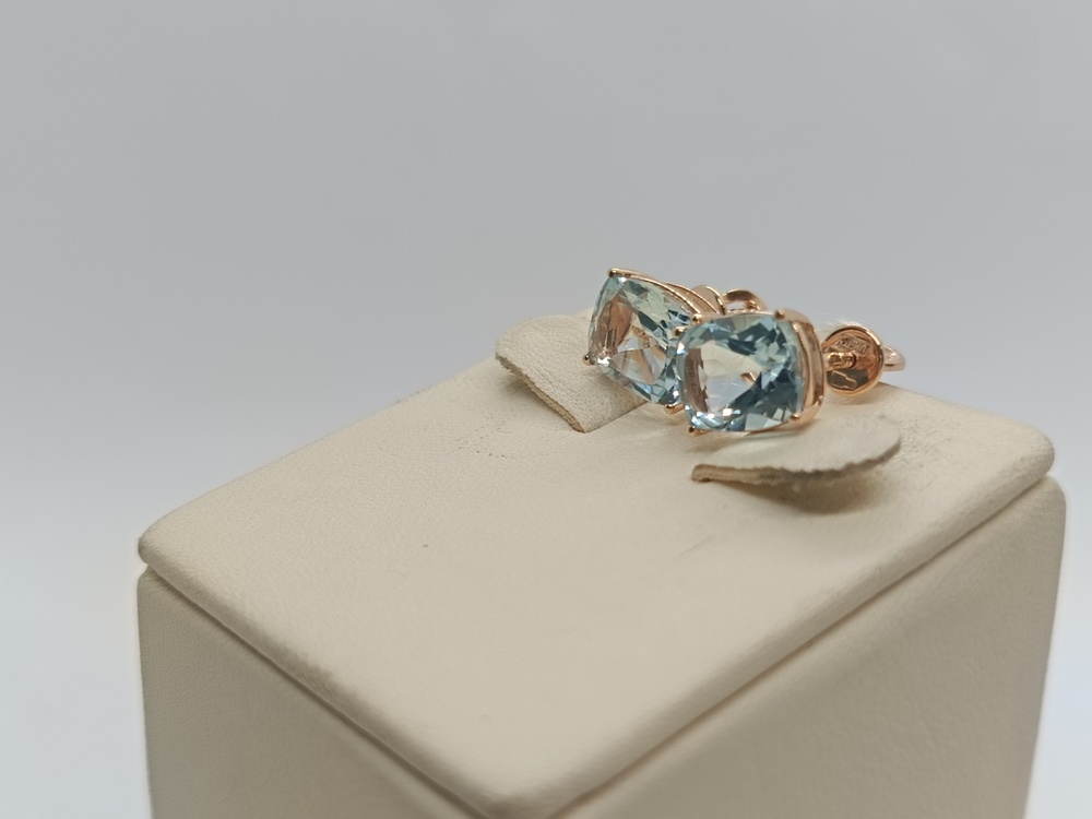 СЕРЬГИ С КАМНЕМ (Au 585)