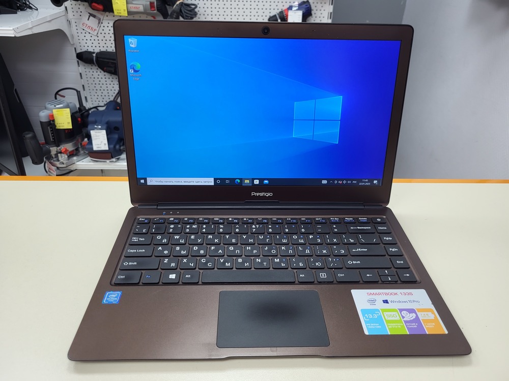 Ноутбук PRESTIGIO SMARTBOOK 133S; Celeron N3350, Intel UHD Graphics, 3 Гб, 120 Гб, Нет