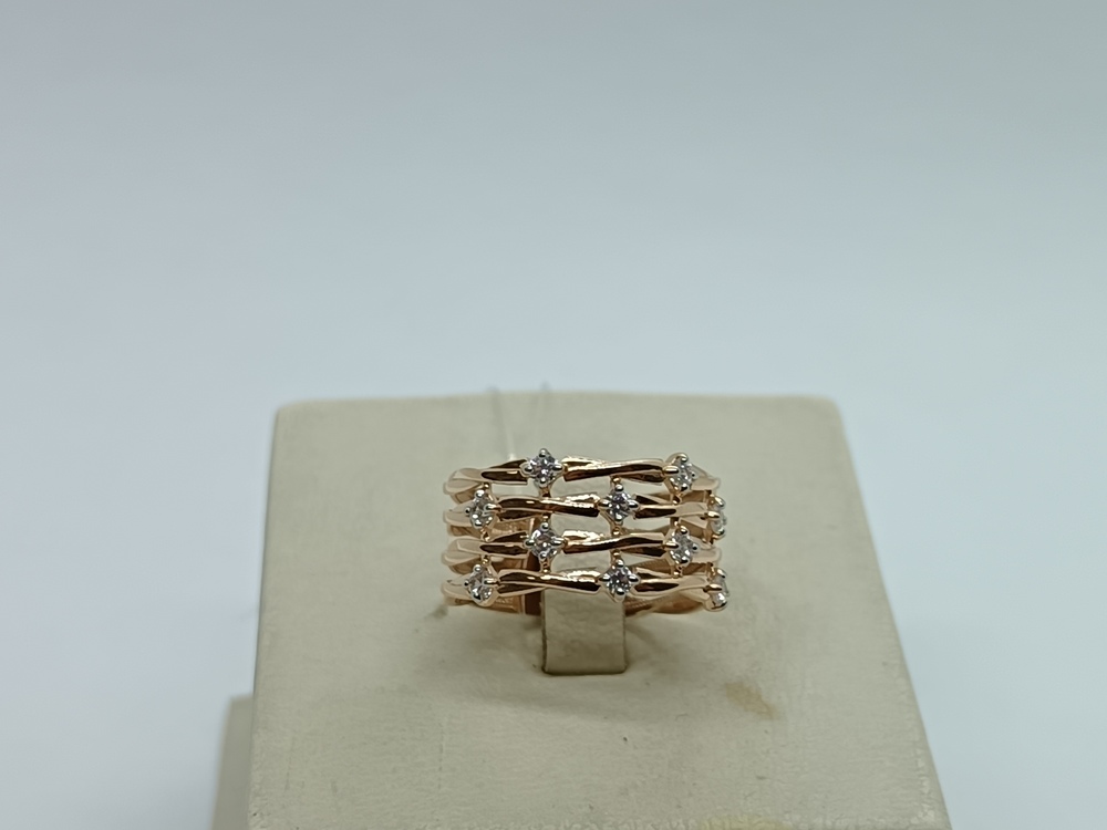 022881-1102 КОЛЬЦО С КАМНЯМИ (Au 585)