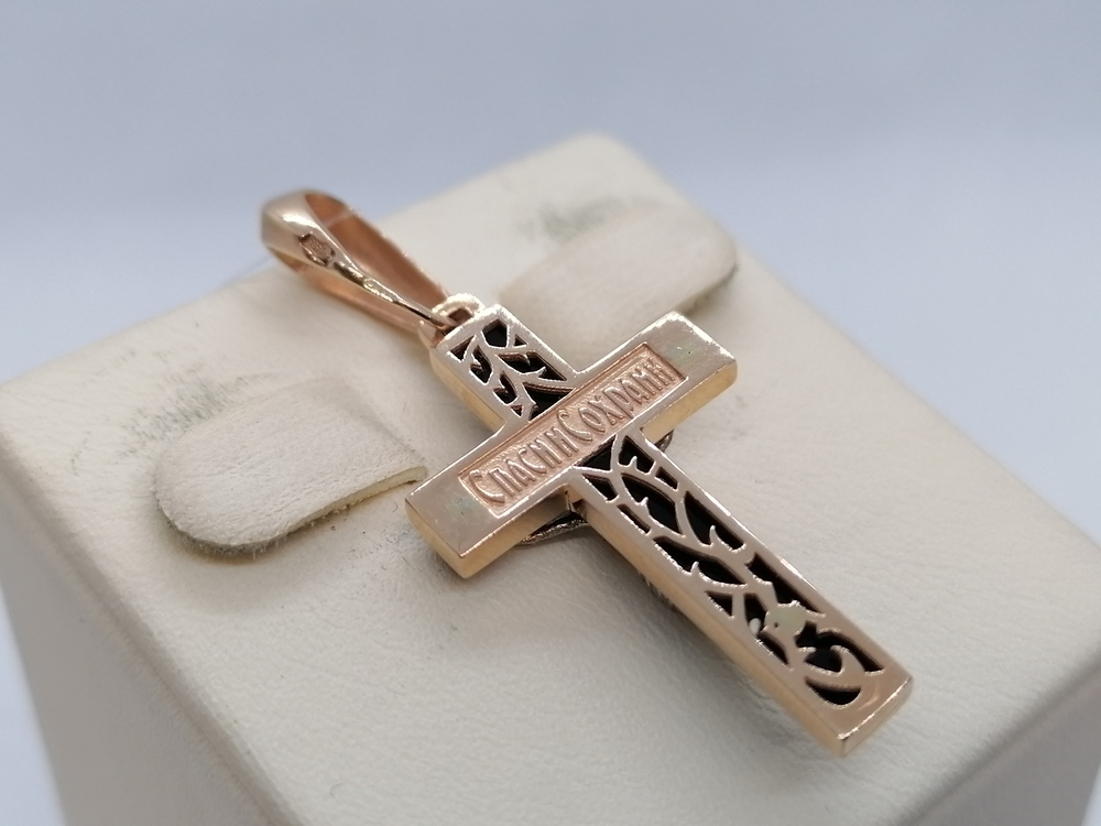 ПОДВЕСКА КРЕСТ с камнем (Au 585)