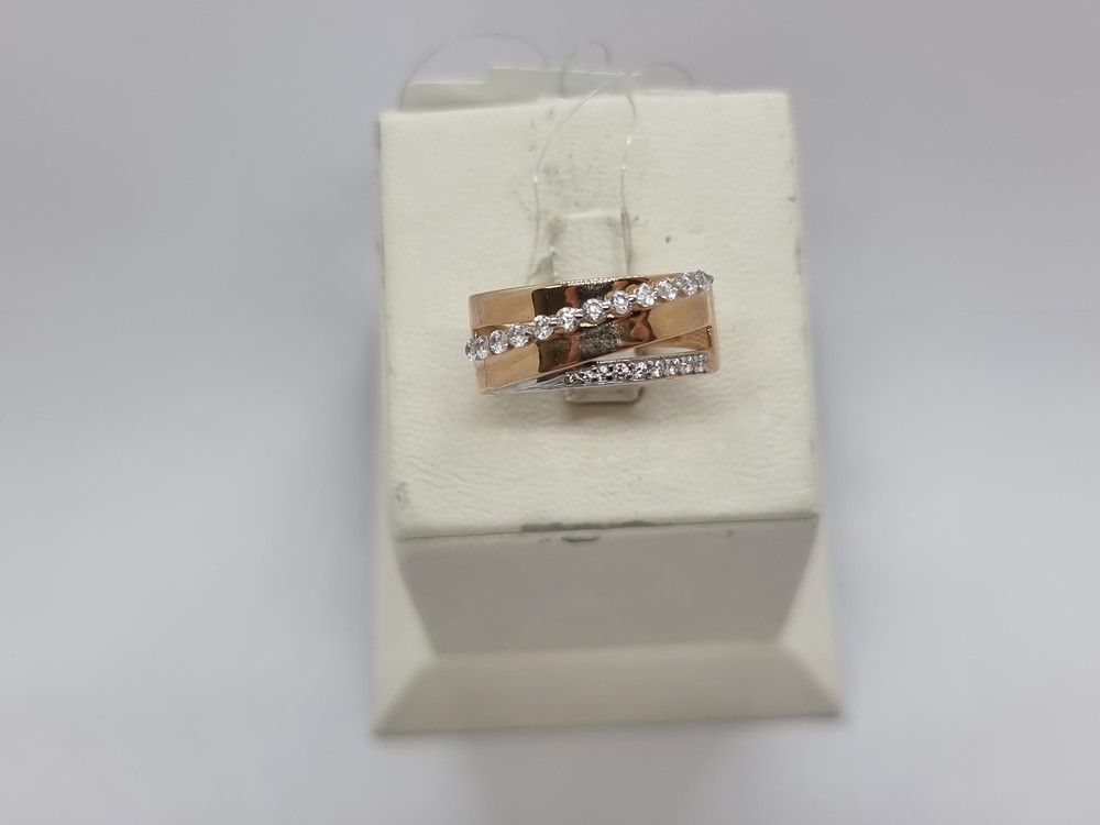 КОЛЬЦО С КАМНЯМИ (Au 585)