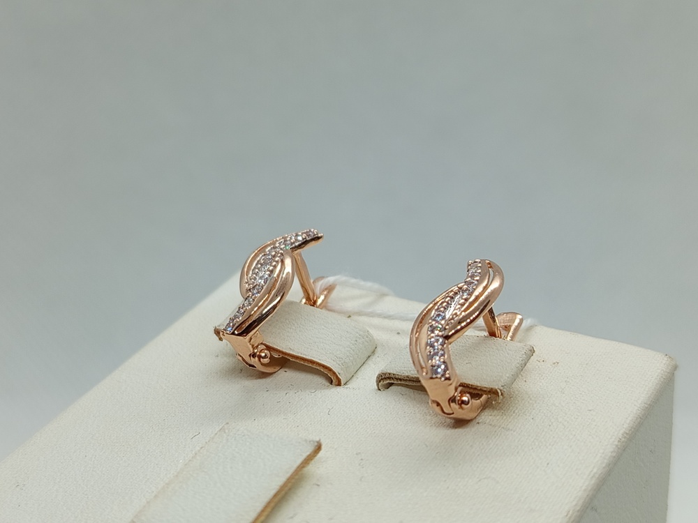 СКМИ585 СЕРЬГИ С КАМНЯМИ (Au 585)