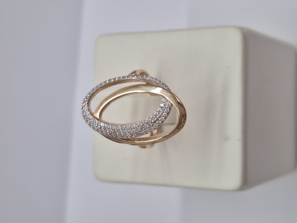 КОЛЬЦО С КАМНЯМИ (Au 585)