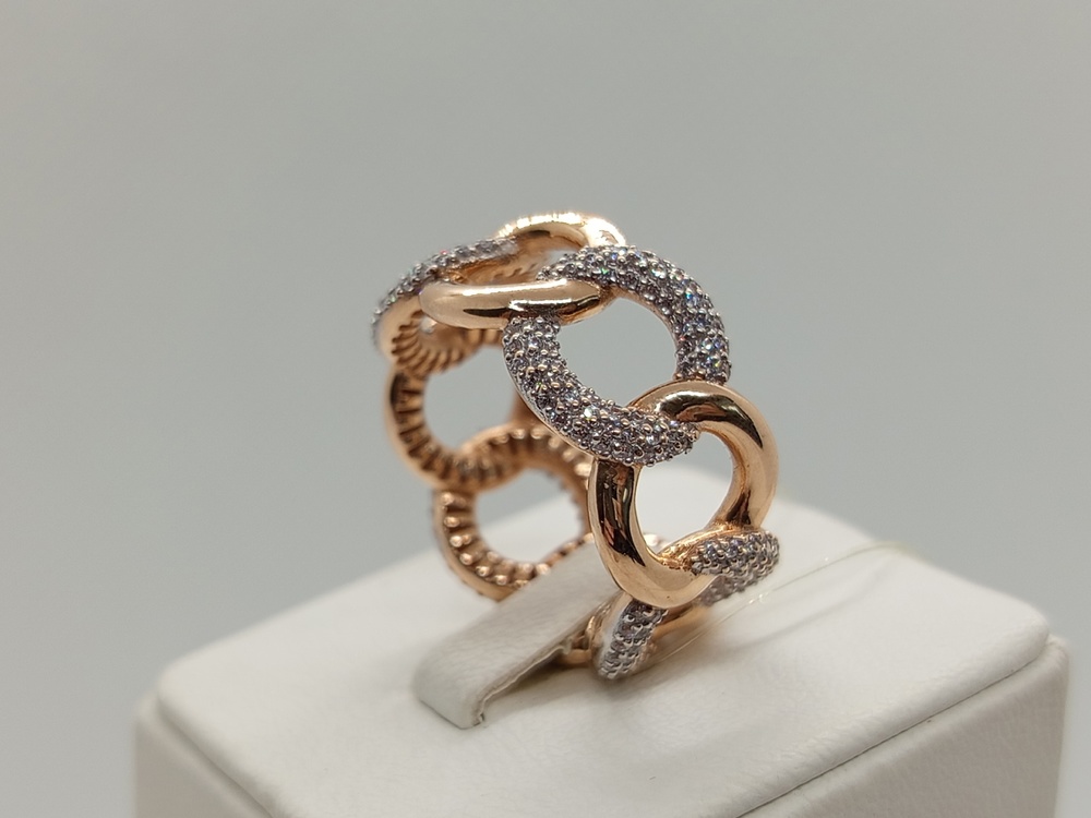 КОЛЬЦО С КАМНЯМИ (Au 585)